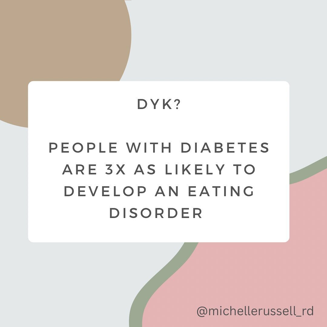 DYK? People with diabetes are 3x as likely to develop an eating disorder. 

When we say &ldquo;eating disorder,&rdquo; a lot of stereotypes pop up about what this looks like. It doesn&rsquo;t have a &ldquo;look.&rdquo;

It&rsquo;s an internal experie