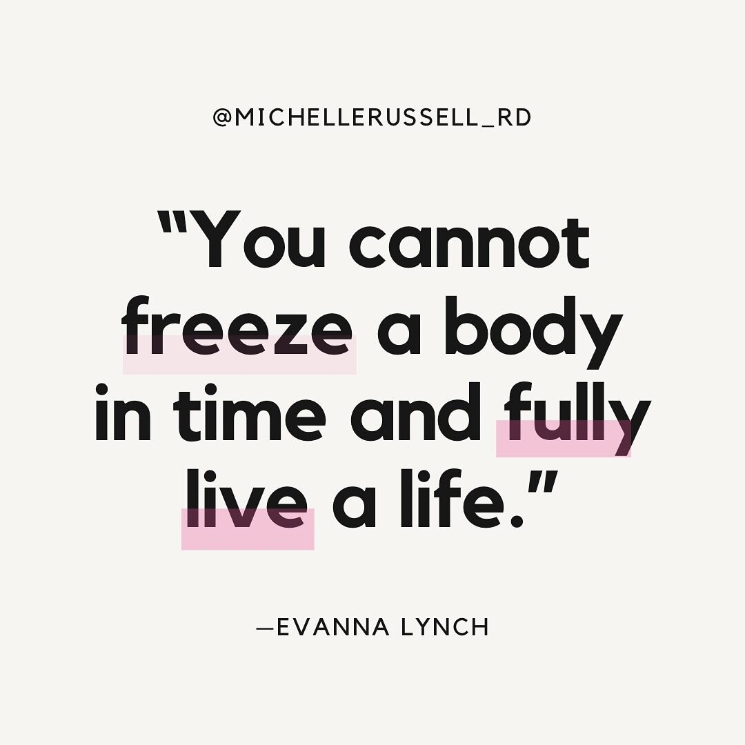 &ldquo;You cannot freeze a body in time and fully live a life.&rdquo;
-Evanna Lynch

#bodyimage #bodyimagehealing #bodyacceptance #bodypeace #selflove #selfcompassion #healing #morethanabody