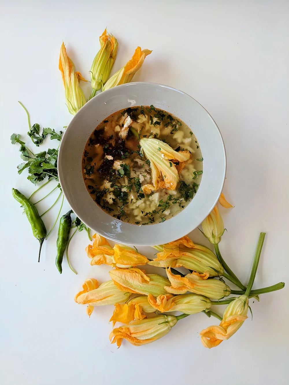 Sopa de Flor de Calabaza