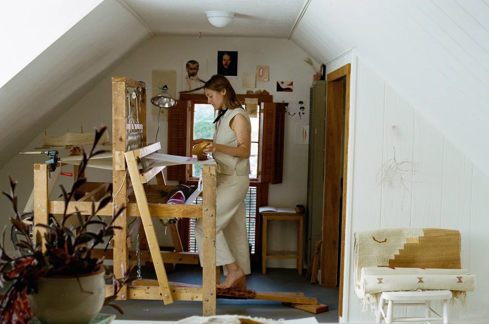 Emelie in her studio.Photo by Krysta Jabczenski