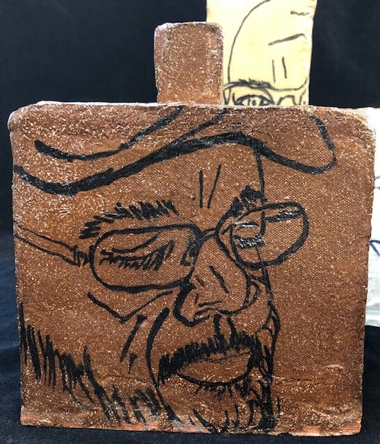 Self Portrait in Brown Clay