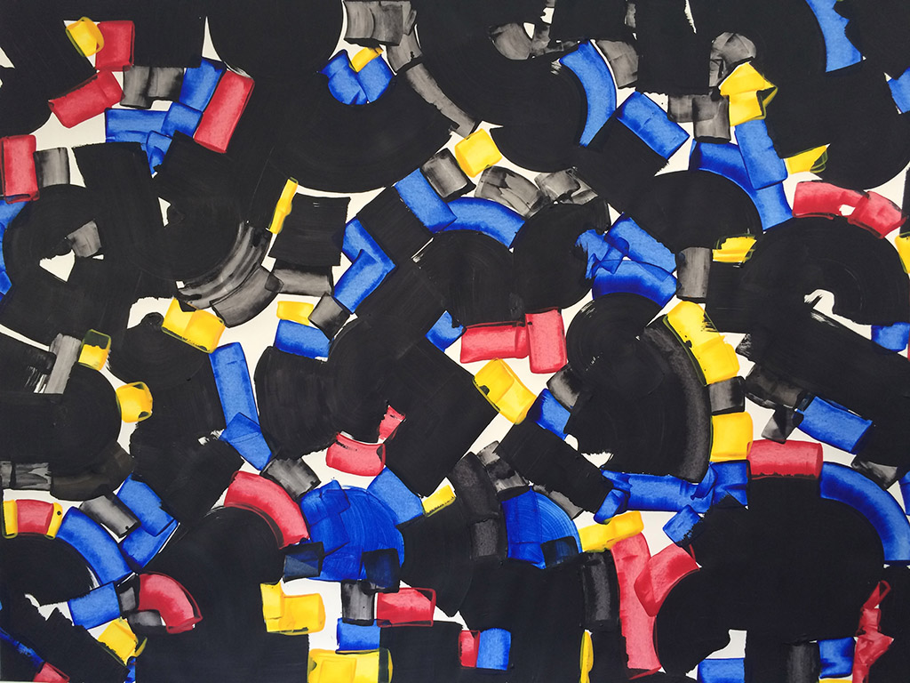 The Past Masters (2016) Acrylic on Paper 42 x 32