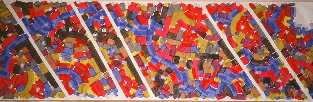 Hellenism (1992) Tempura on Paper 12 ft x 4 ft