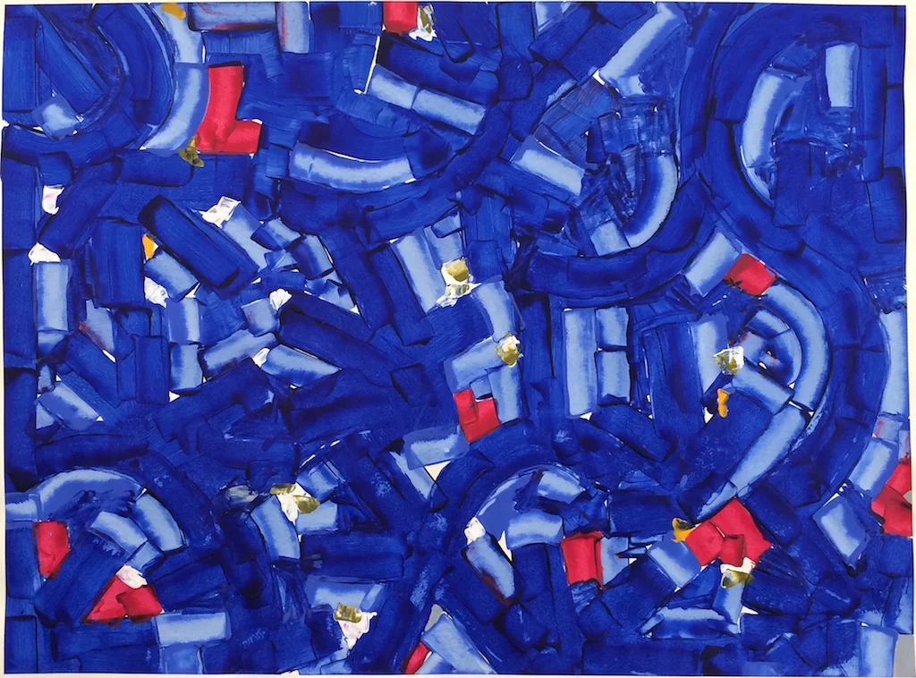Touch of the Blues (2017) Acrylic, 42in. x 32in.