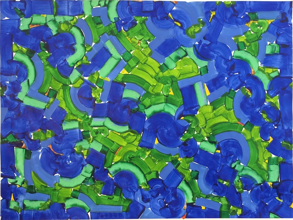 Leonard St.John, Blue and Green Field, 2017