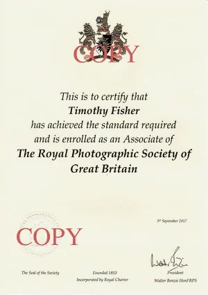 Associate member Of The Royal Photographic Society.