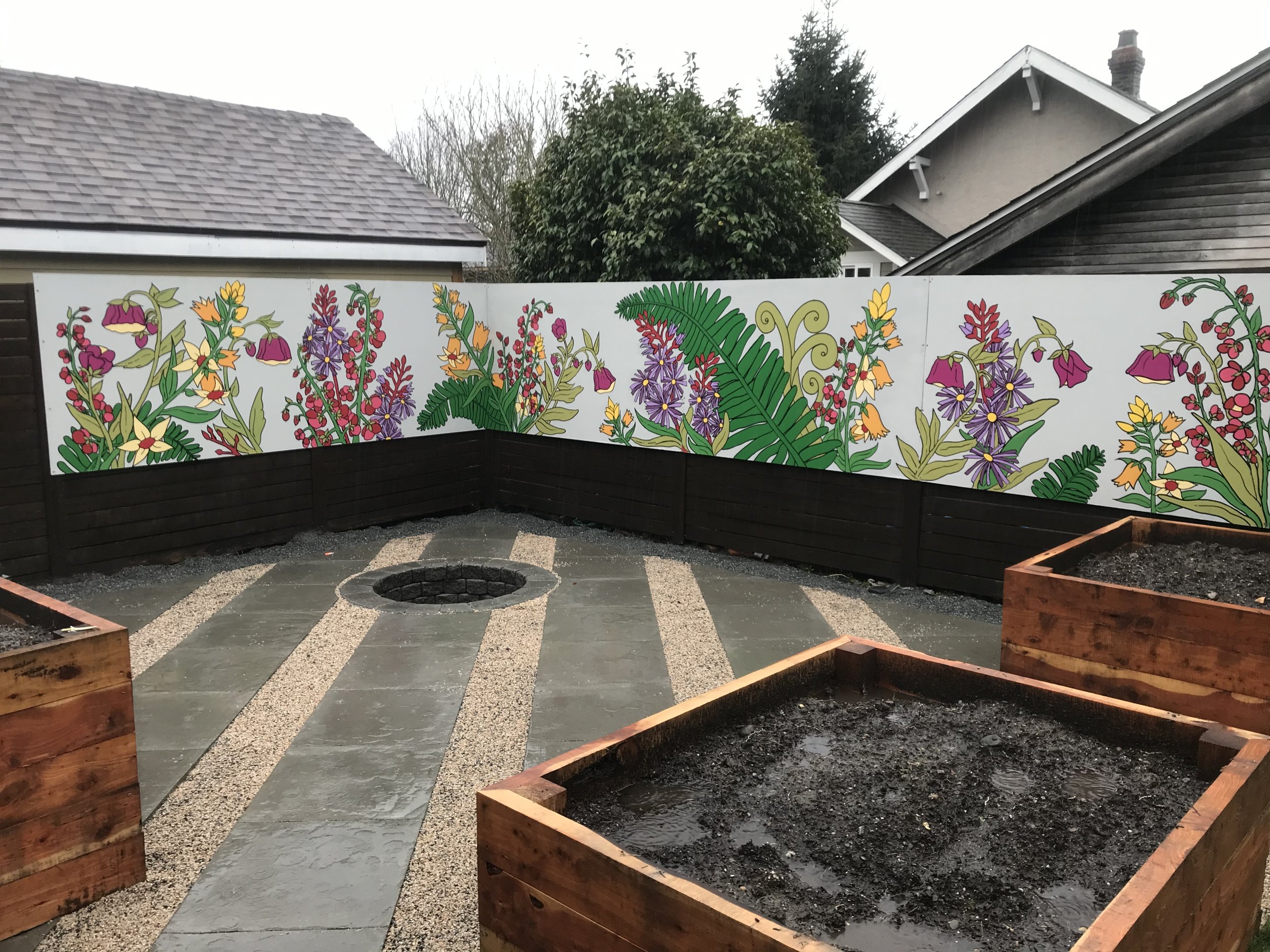 Norwegian Flower Mural 