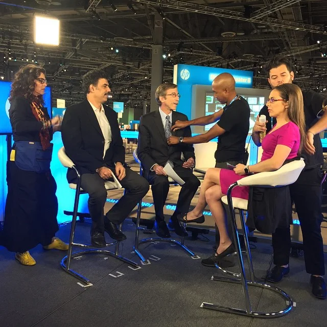 Final prep before we r live on last day of #HPDiscover 2015 exec set