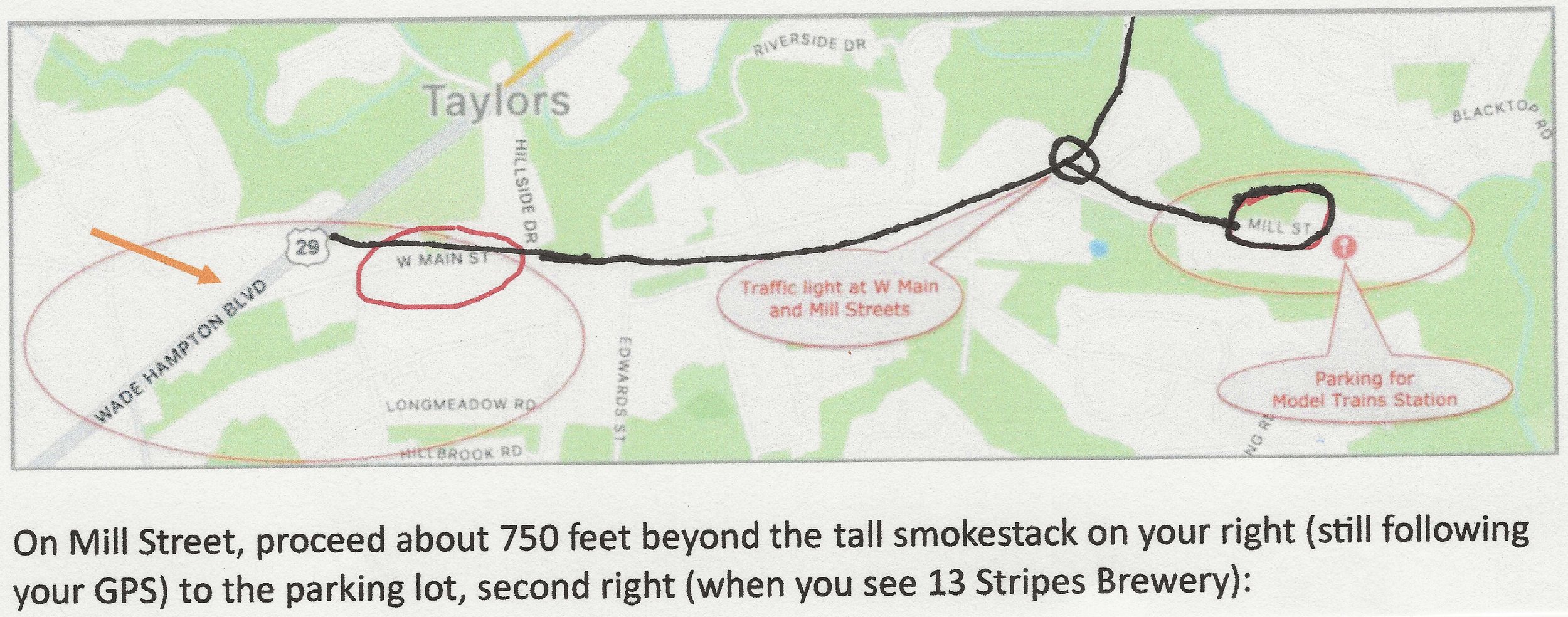 Directions — Model Trains Station — Family fun at the Taylors Mill in