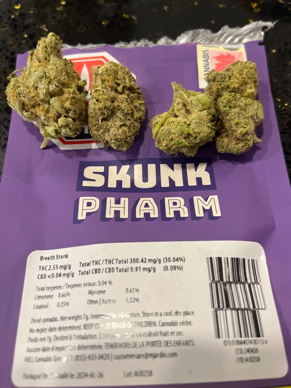 Skunk Pharm - Breath Stank 7 Gram Dried Flower Cannabis Review - OCS —  Highbrow Taste