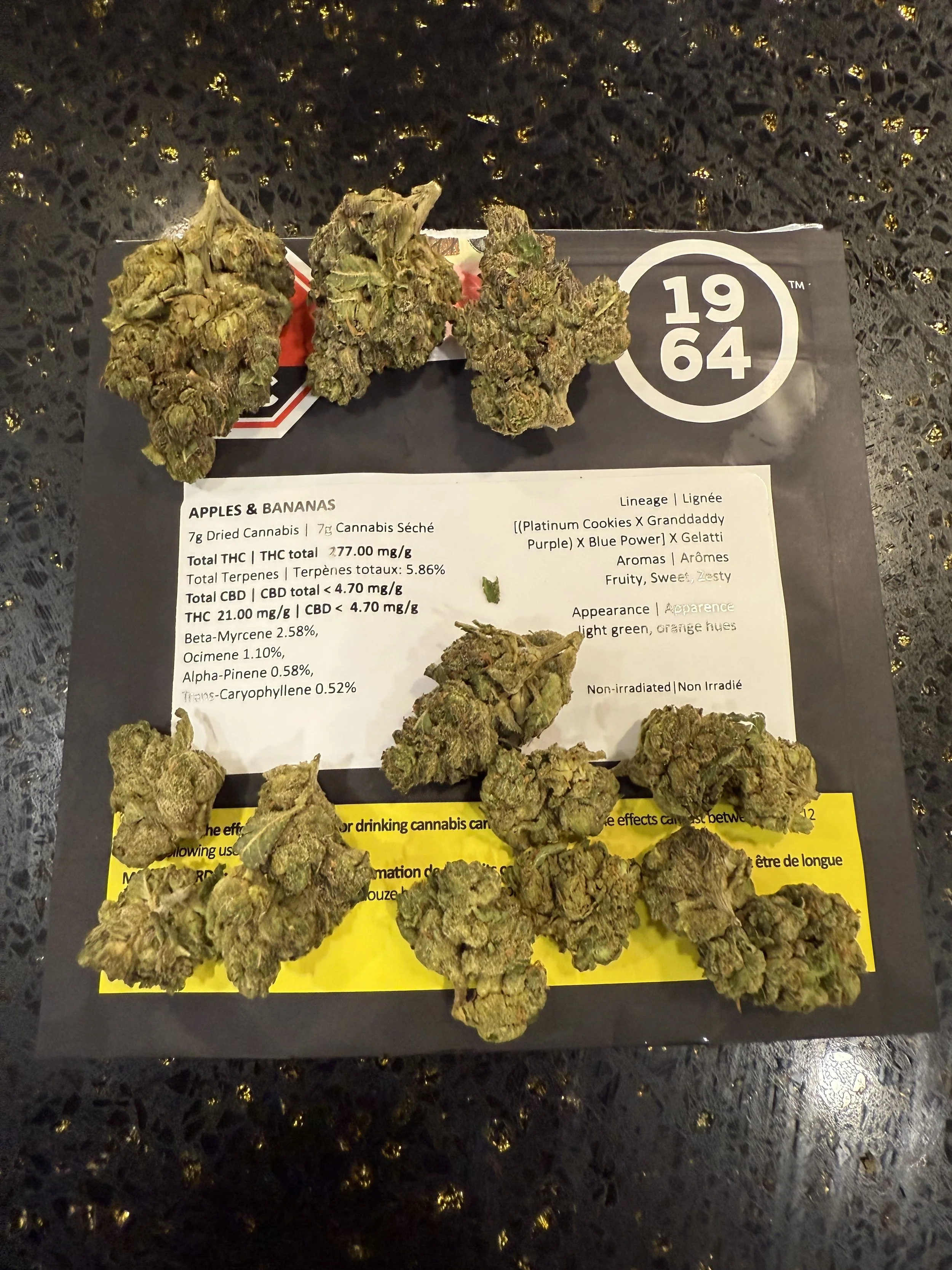 1964 Apples & Bananas 7 Gram Bag of Dried Flower (OCS)