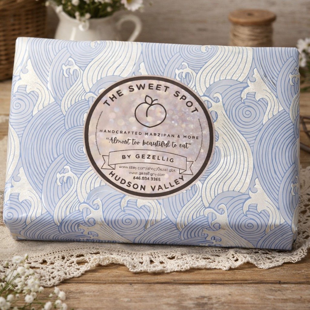 Our Marzipan makes the ideal gift for any occasion. Thoughtful, unique and handmade. Something that will be savored and appreciated, rather than regifted or thrown in a white elephant pile. We also offer gift wrap both on Etsy and through our site or