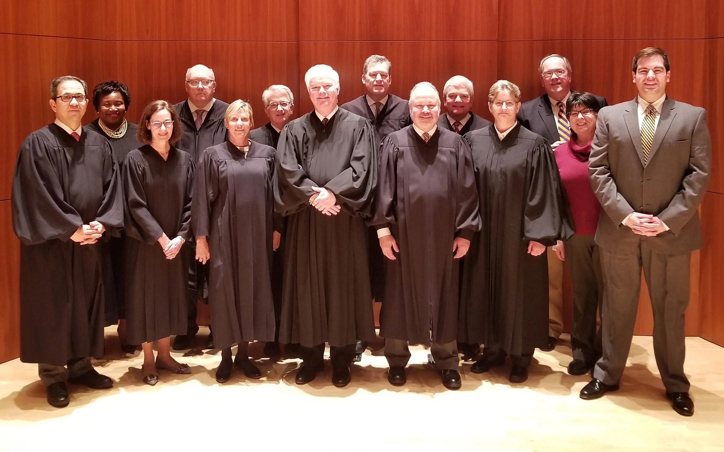 Thomas J. Snyder, Esq., far right, with the Justices of the N.Y.S. Appellate Division, Fourth Department.