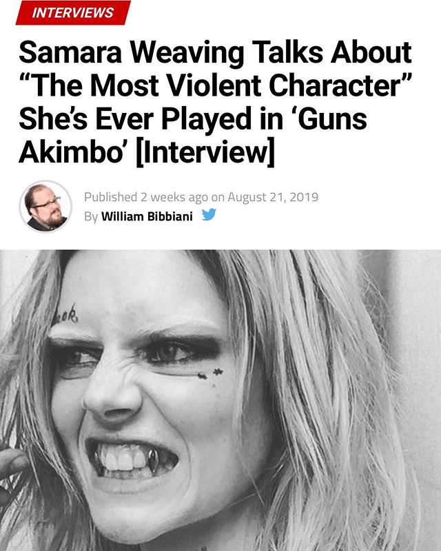 Check out @samweaving&rsquo;s interview about her character in #gunsakimbo! https://bloody-disgusting.com/movie/3579698/samara-weaving-talks-violent-character-shes-ever-played-guns-akimbo-interview/ #gunsakimbo #samaraweaving #badasswahine #indiefilm