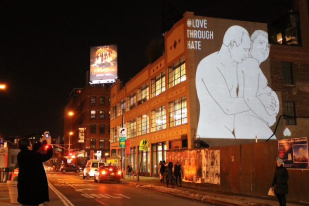 Hater App - Scenester Media Wall Projections