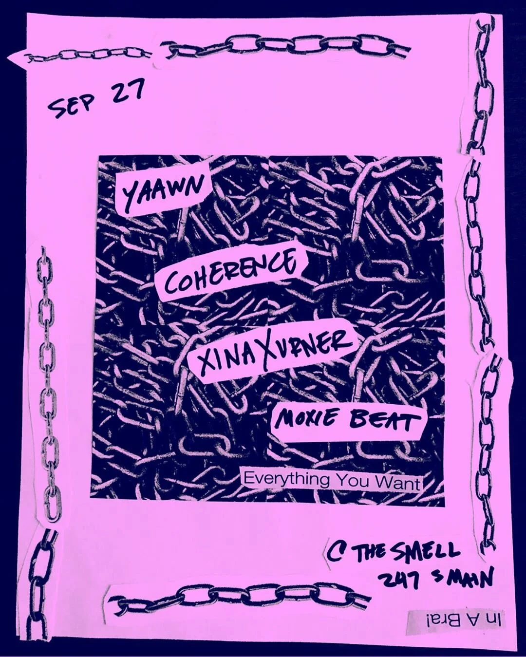 SEPT. 27, 2019 @ THE SMELL W/ COHERENCE YAAWN MOXIE BEAT * ALL AGES!