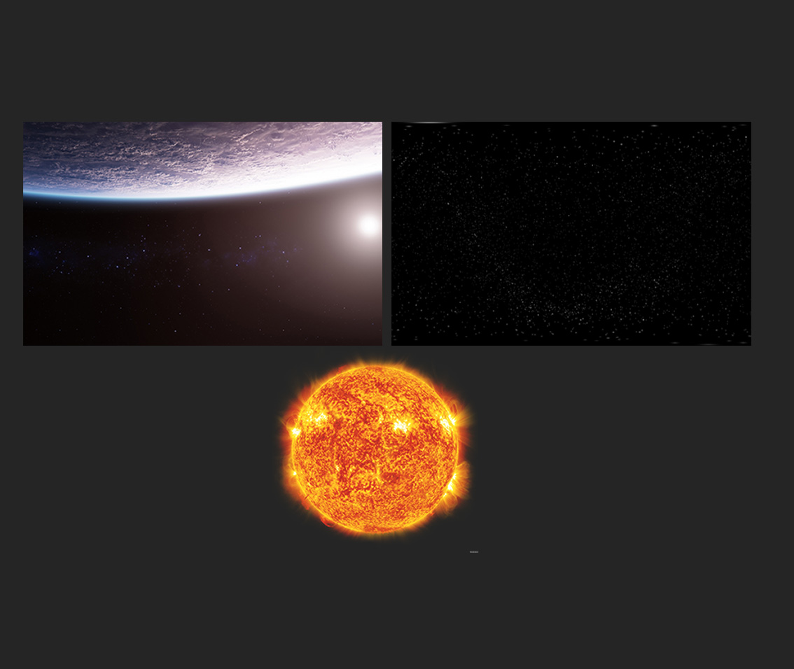 These were a selection of backgrounds used in the making of our sites. Unlike the planet elements above this would remain static and simply provide a backdrop for the site’s content.