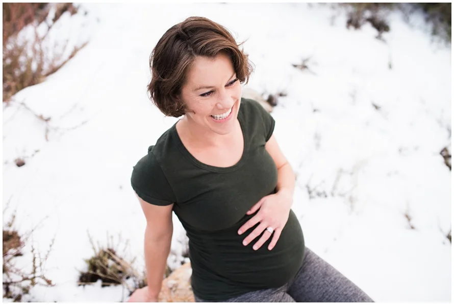 Los Angeles Maternity Photographer, josephine peak, pasadena, california, snow, mountains