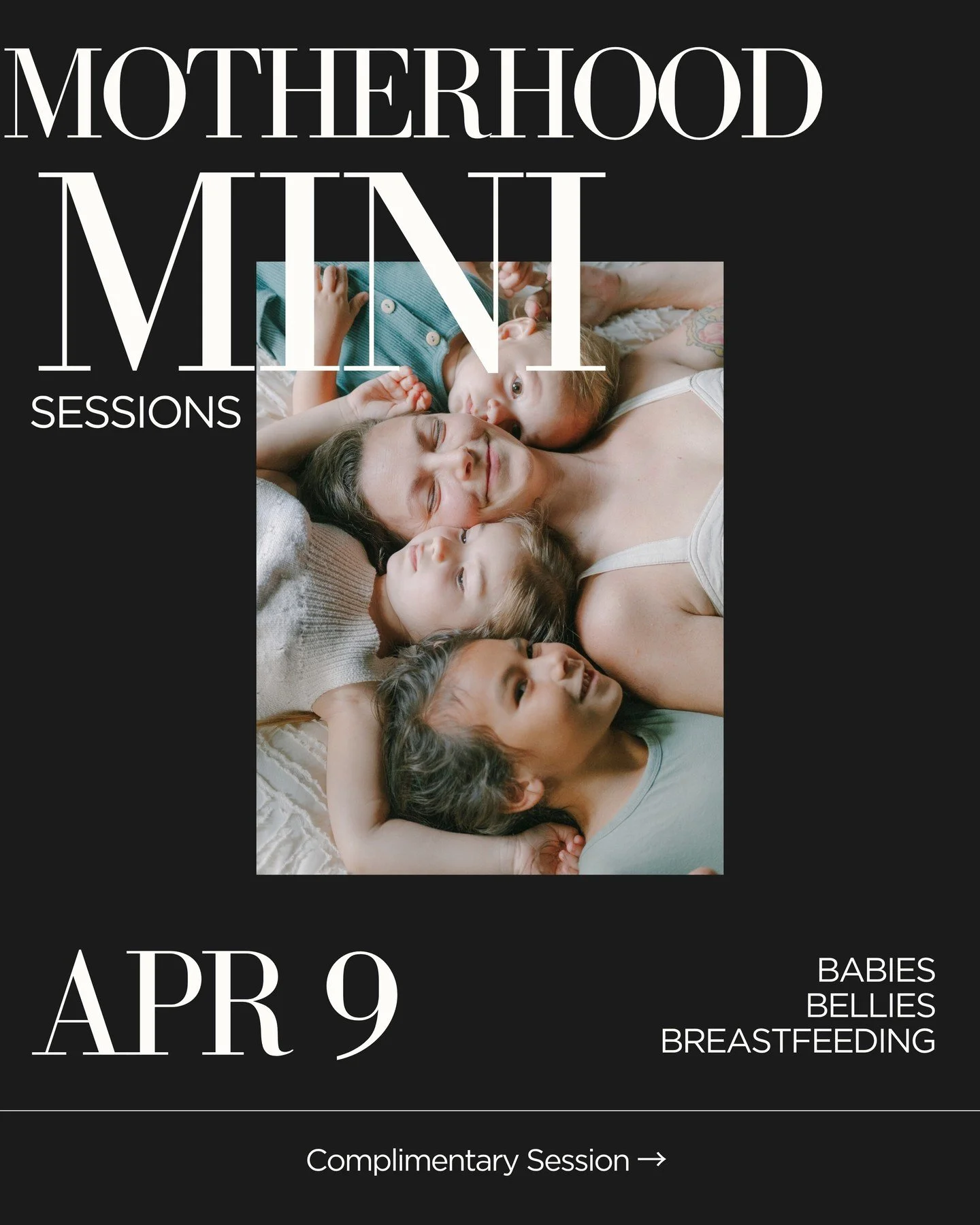 All spots for April 7th booked out in a matter of hours, so we've added:⁠
⁠
Thursday, April 9th from 9:00&ndash;11:00am⁠
(Additional times may be added as spots fill)⁠
⁠
Wild Rose Midwifery and Natalie Zepp Photography are hosting complimentary Mothe