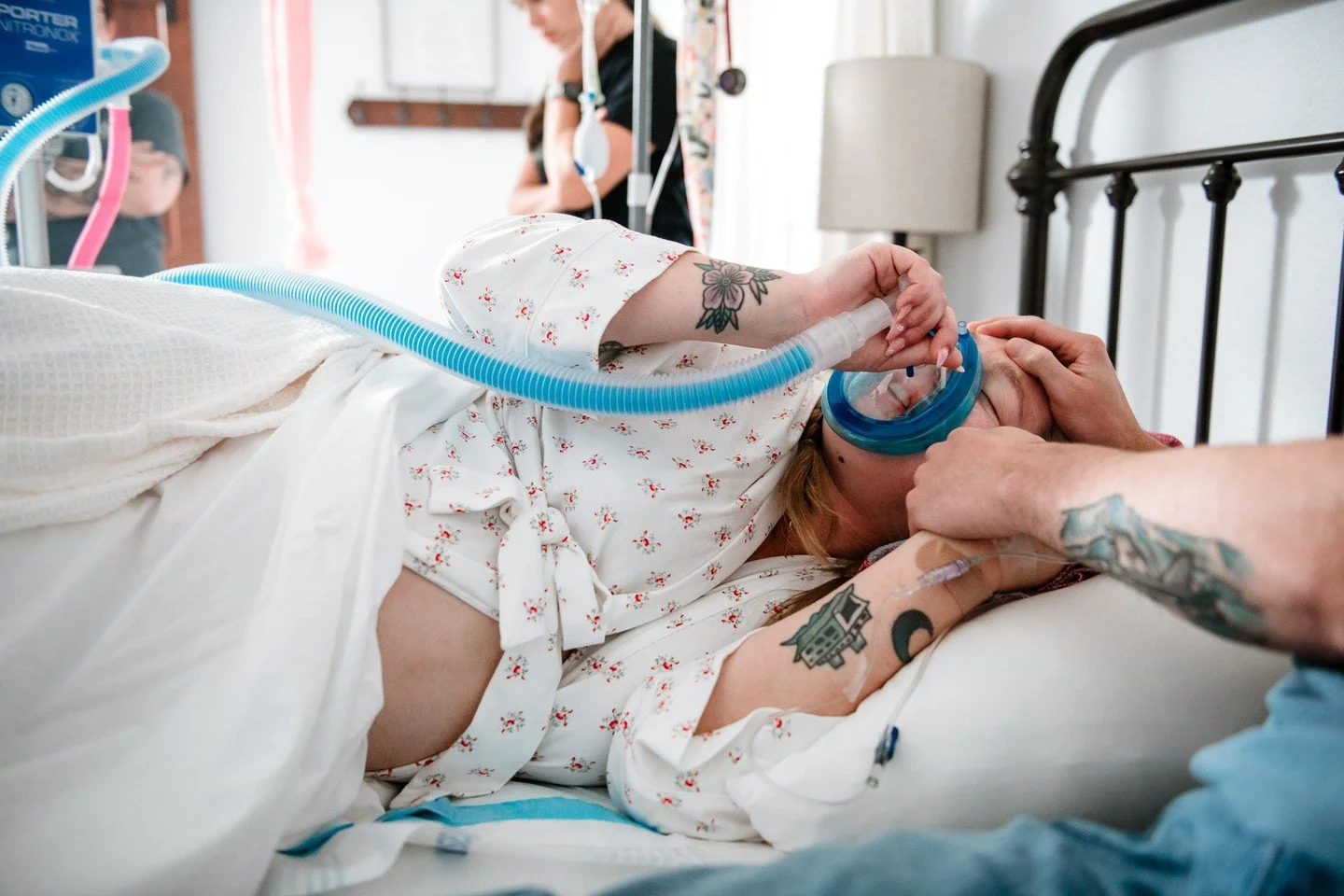 A little hill I&rsquo;ll die on: nitrous in labor is underrated.

It can help take the sharp edge off contractions without taking you out of the experience. You&rsquo;re still present. Still moving. Still working with your body.

I&rsquo;ve seen wome