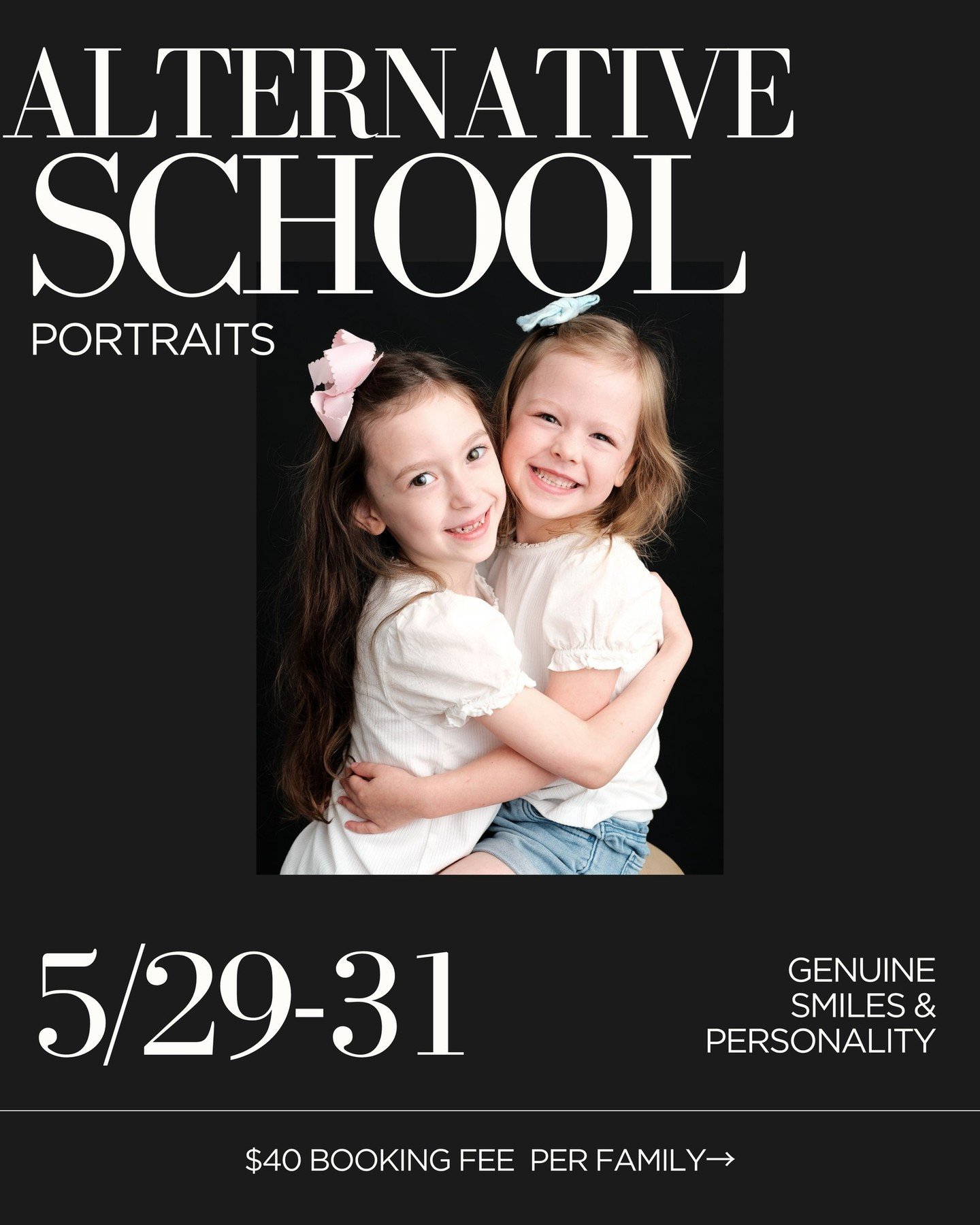 Pensacola moms this is your chance to skip the stiff, awkward school photos and get something that actually feels like your child.⁠
⁠
These Pensacola studio school portraits are a modern alternative to traditional school photography. Sessions are qui