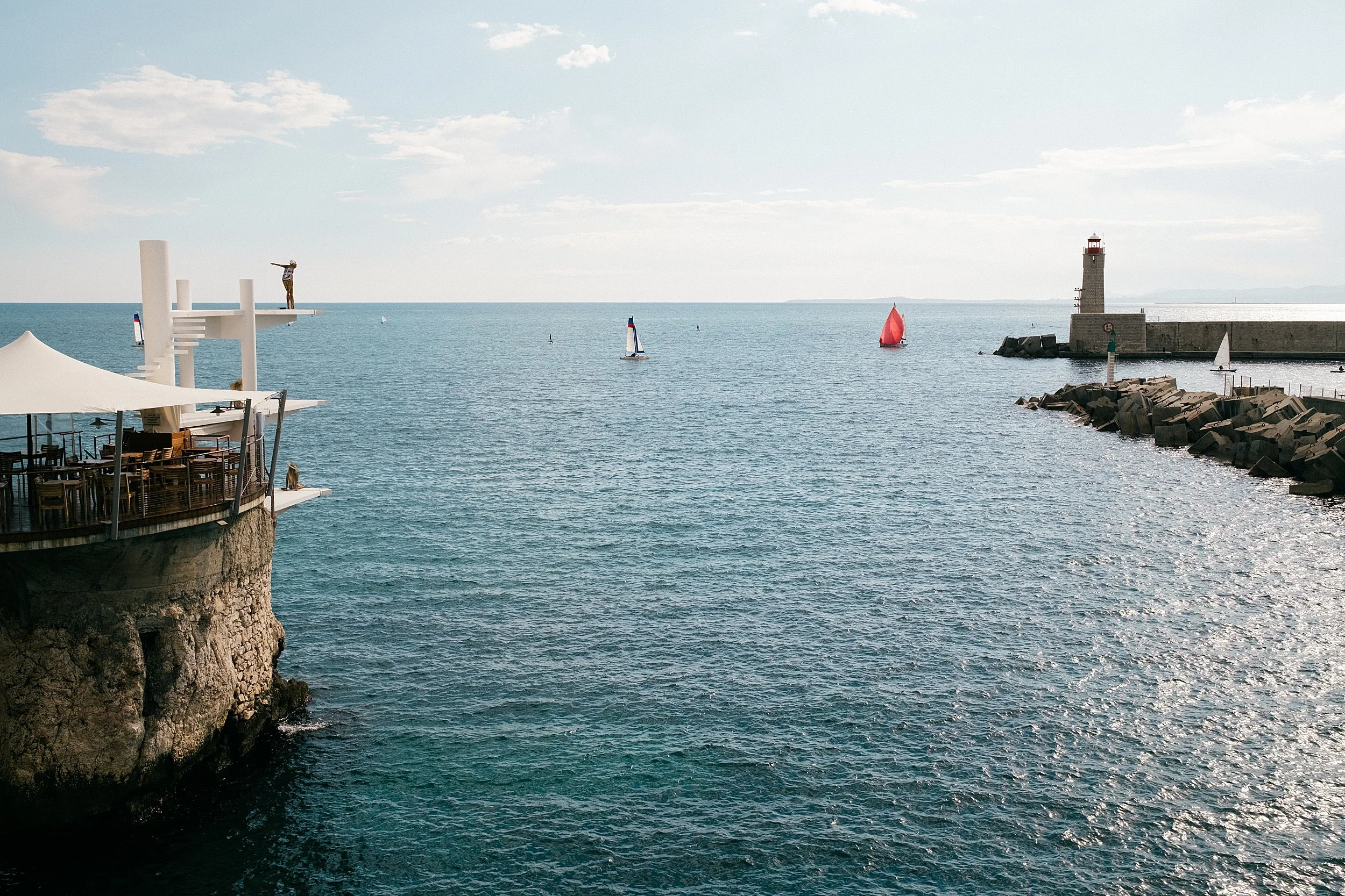 Nice France Blue Mediterranean Sea French Riviera Coastal Travel Image