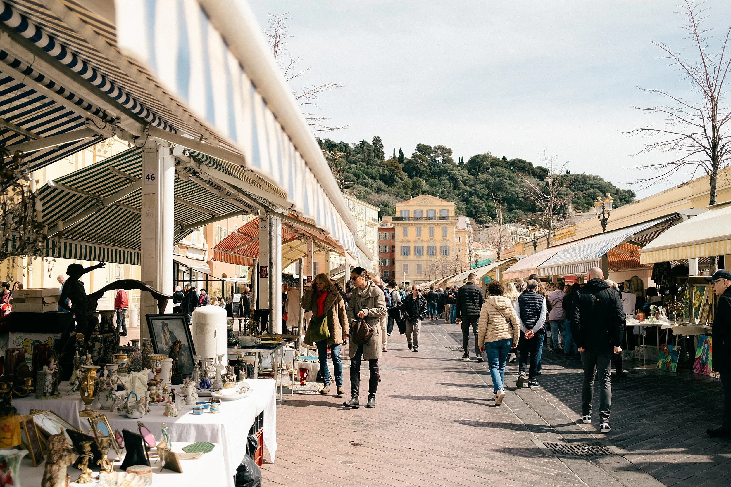 Cours Saleya Brocante Nice France Antique Market Vintage Shopping French Riviera Travel