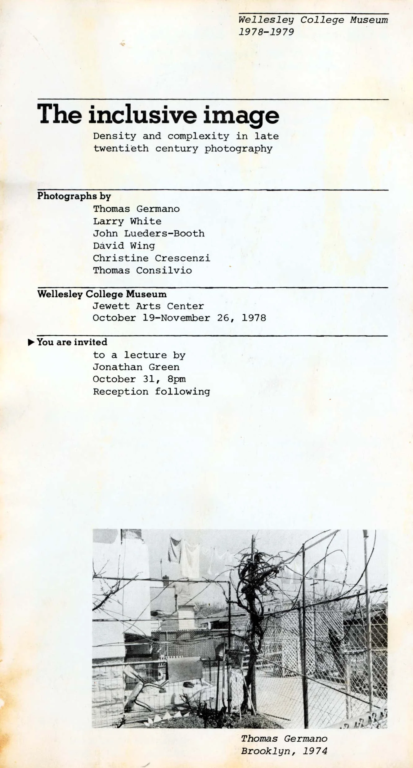 1978 Wellesley College Museum Exhibition