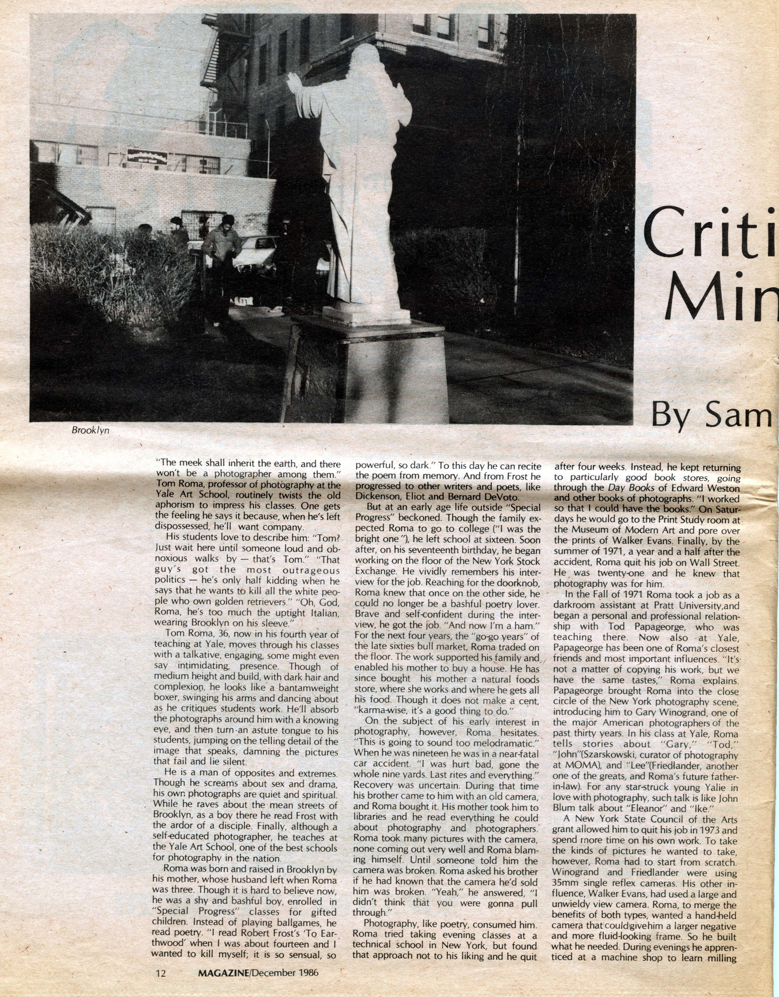 1986 The Yale Daily News Magazine