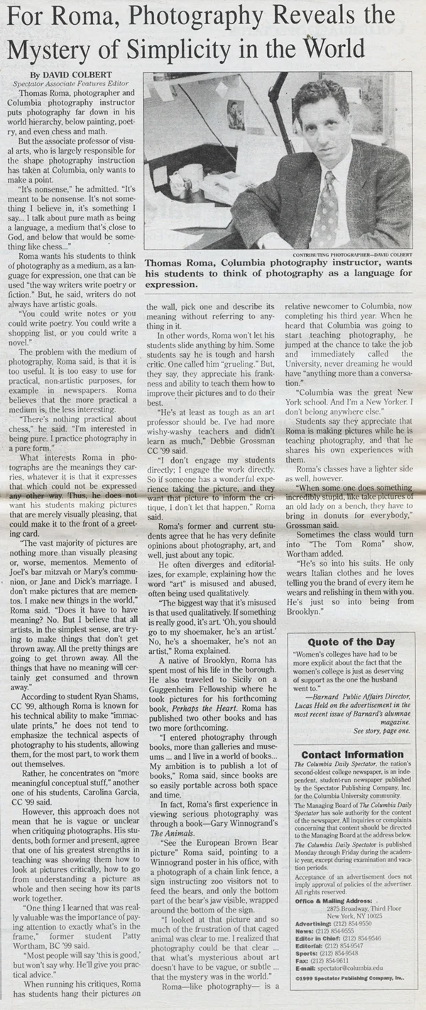 1999 The Columbia Spectator