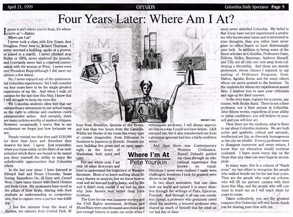 1999 Columbia Spectator