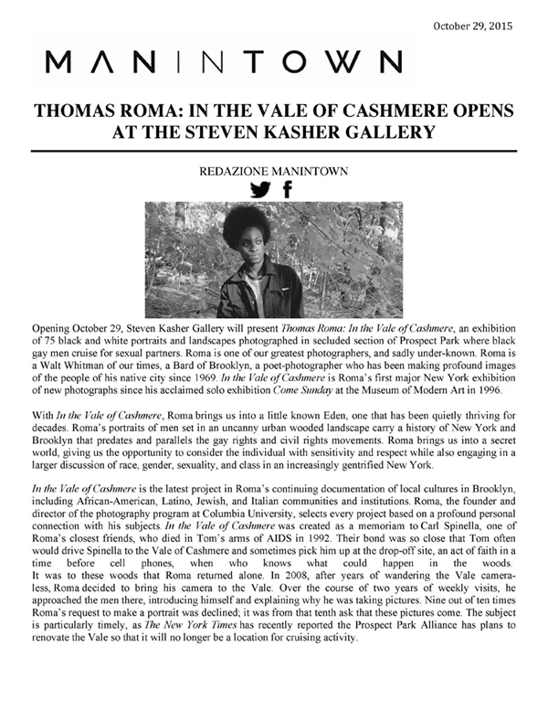 2015 Man in Town Online Magazine (Italy)