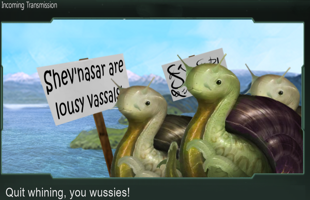 Image: Tak’firian citizens taking to the streets against their vassal