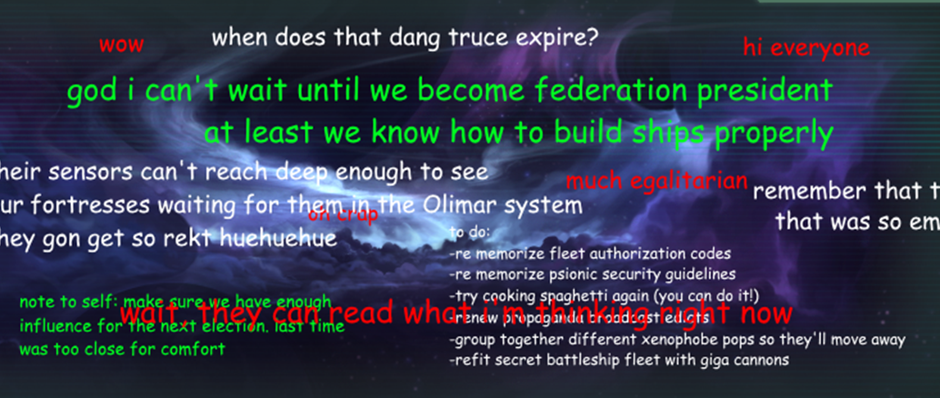 Image: President Rossario’s thoughts echo across the vast psychic dimension