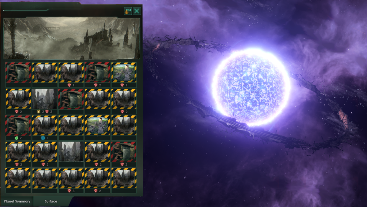 Image: The remaining surface area of the newly discovered broken Ring World is largely covered by eroding ruins and debris. There are few signs of life on the ring.