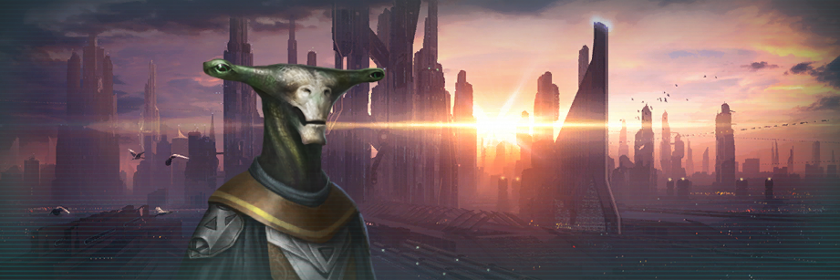 Image: Hask'Gentar delivers his inaugural presidential broadcast to T'Valdranite citizens.