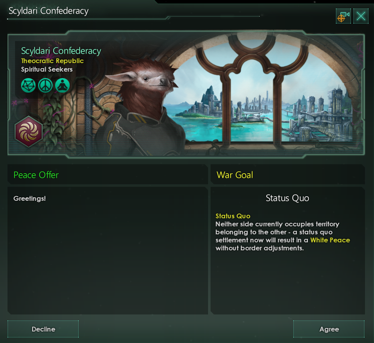 Image: An example of previous peace treaties offered by the Scyldari Confederacy.