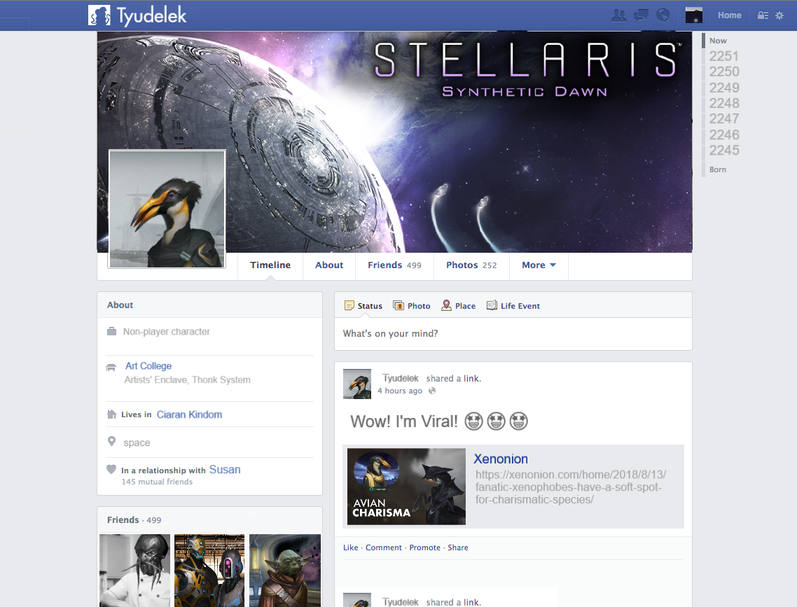 Image: Tyudelek is 'strongly considering' deleting his FaceBlorg page for up to one week, possibly even two.