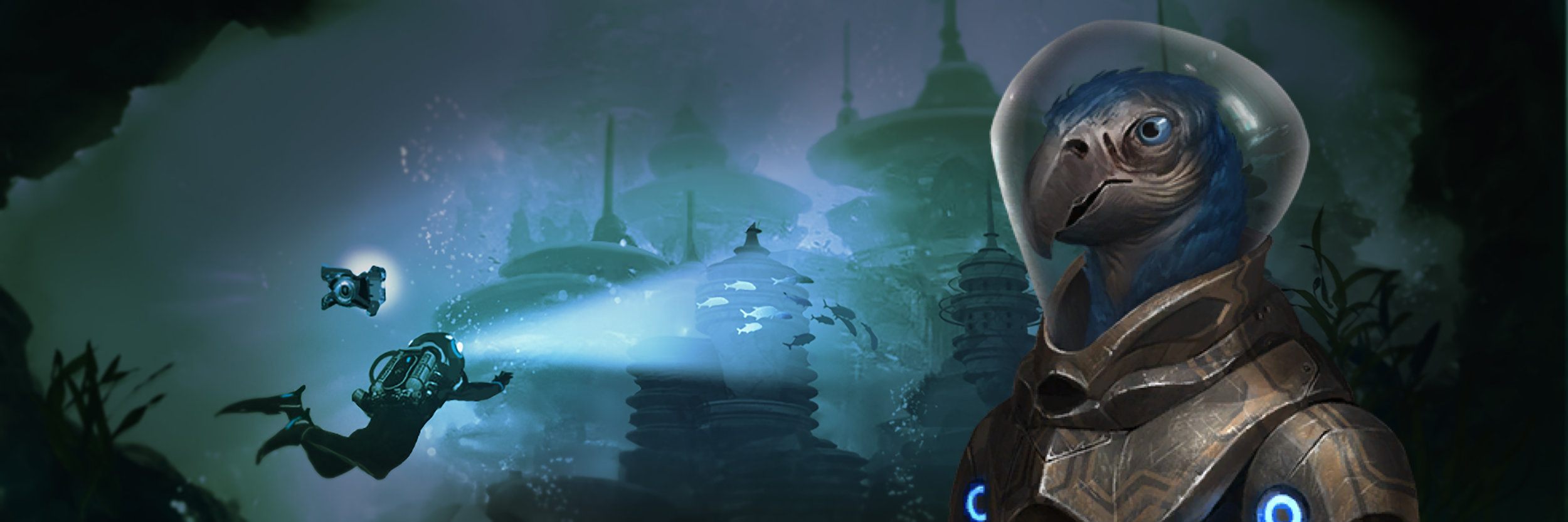 Image: Dr. Iden Tiffyed’s helmet finally comes in useful not only for going incognito as an anonymous source in news articles, but also for undertaking underwater excavations.