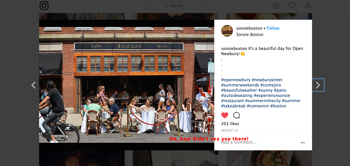 Take advantage of “Open Newbury Street” in the summer when cars are prohibited from driving down the street.