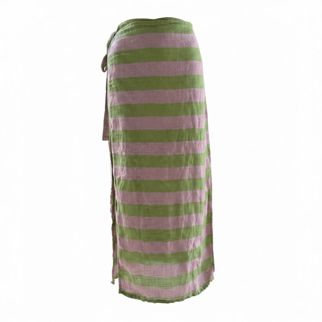 Tuscan Wrap Skirt Maxi - Rosa Pistachio