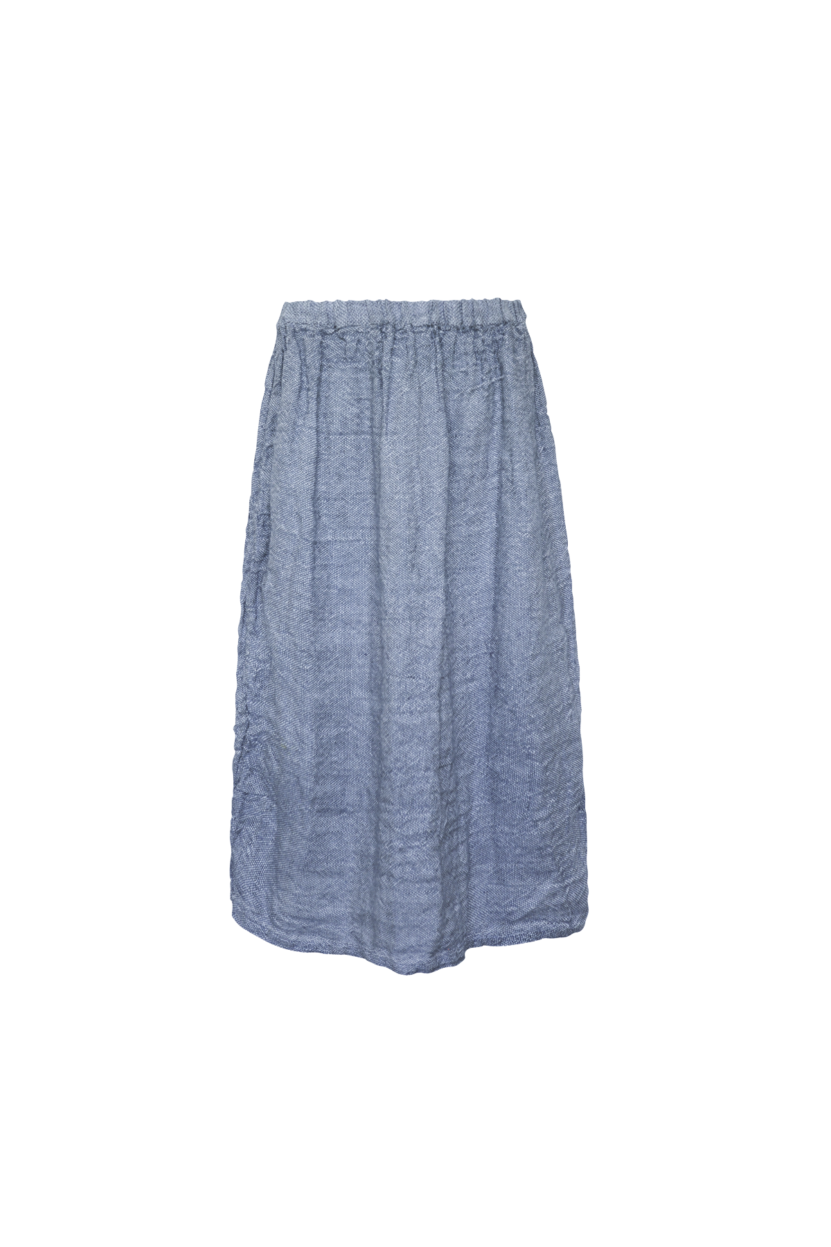 Skirt with Elastic Waist - Blu