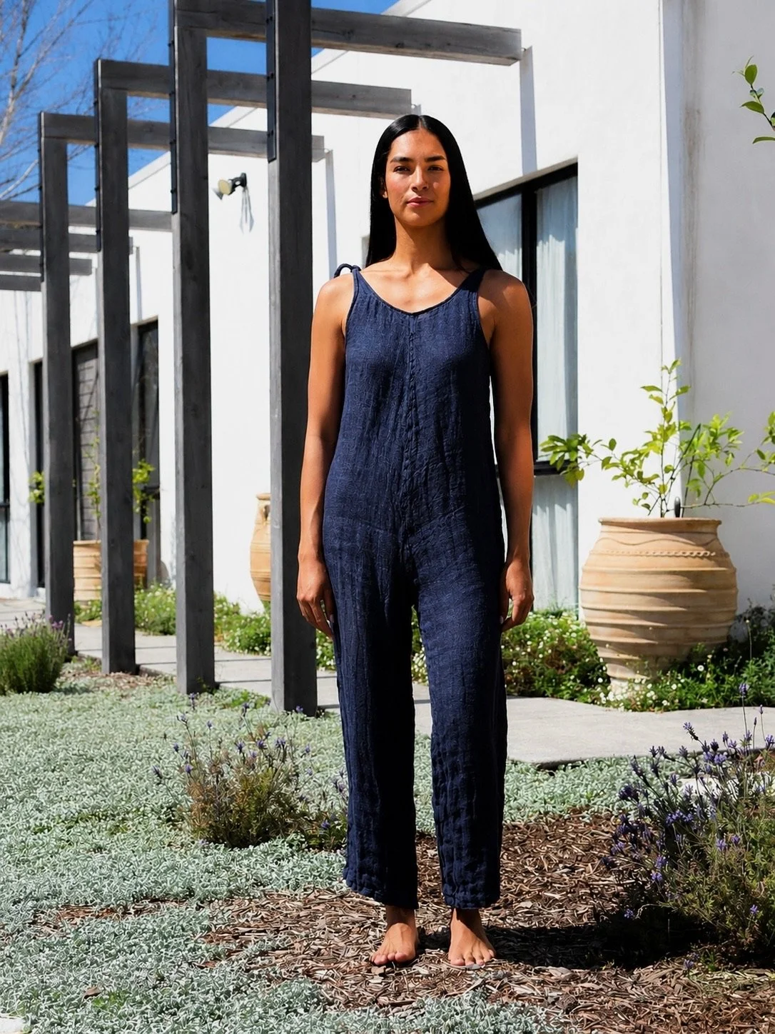 Jumpsuit with Shoulder Navy