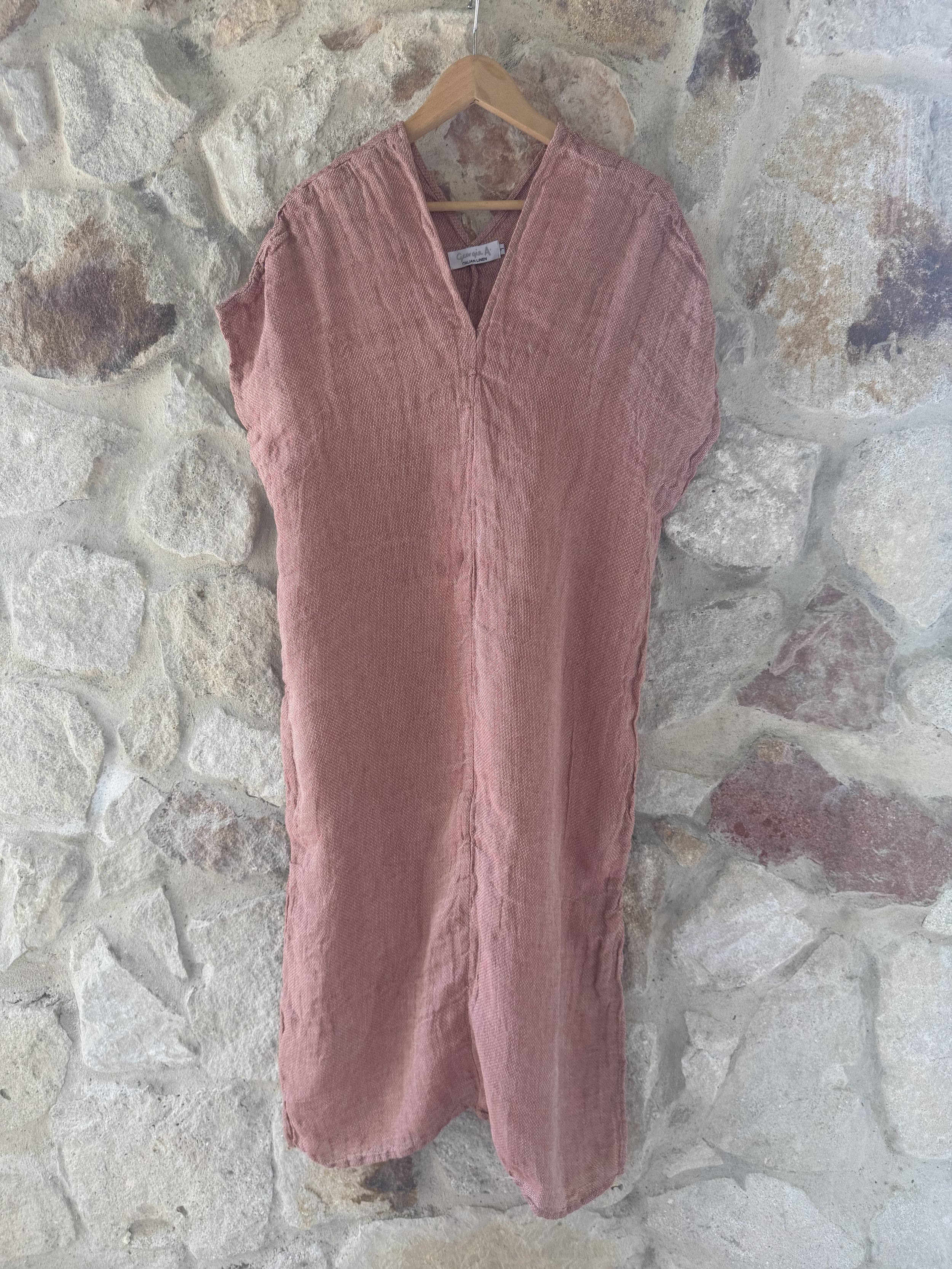 Costa Brava Kaftan  -  Pompeii Red  - One of a Kind