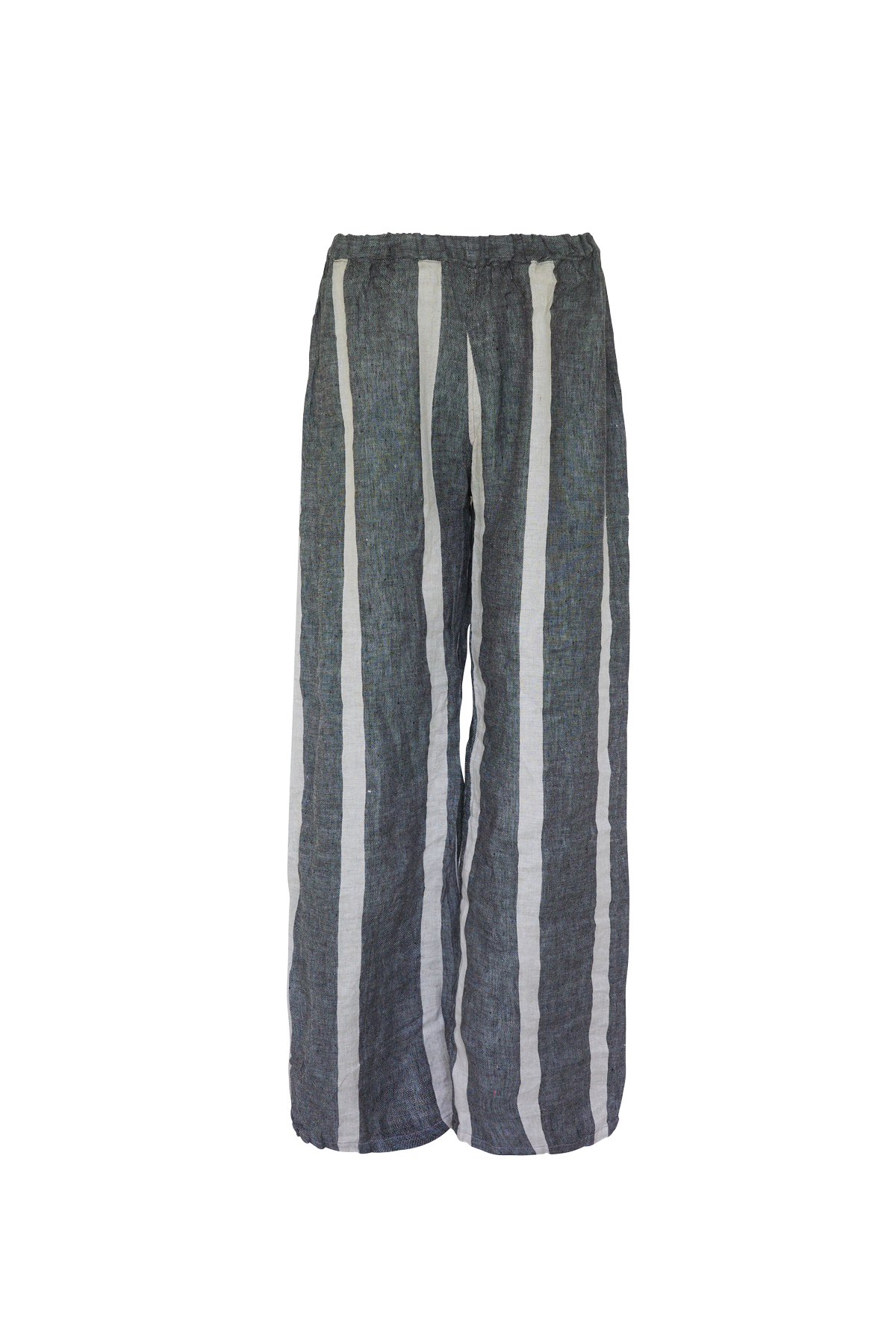 Bettina Pant - Charcoal Naturale Stripe