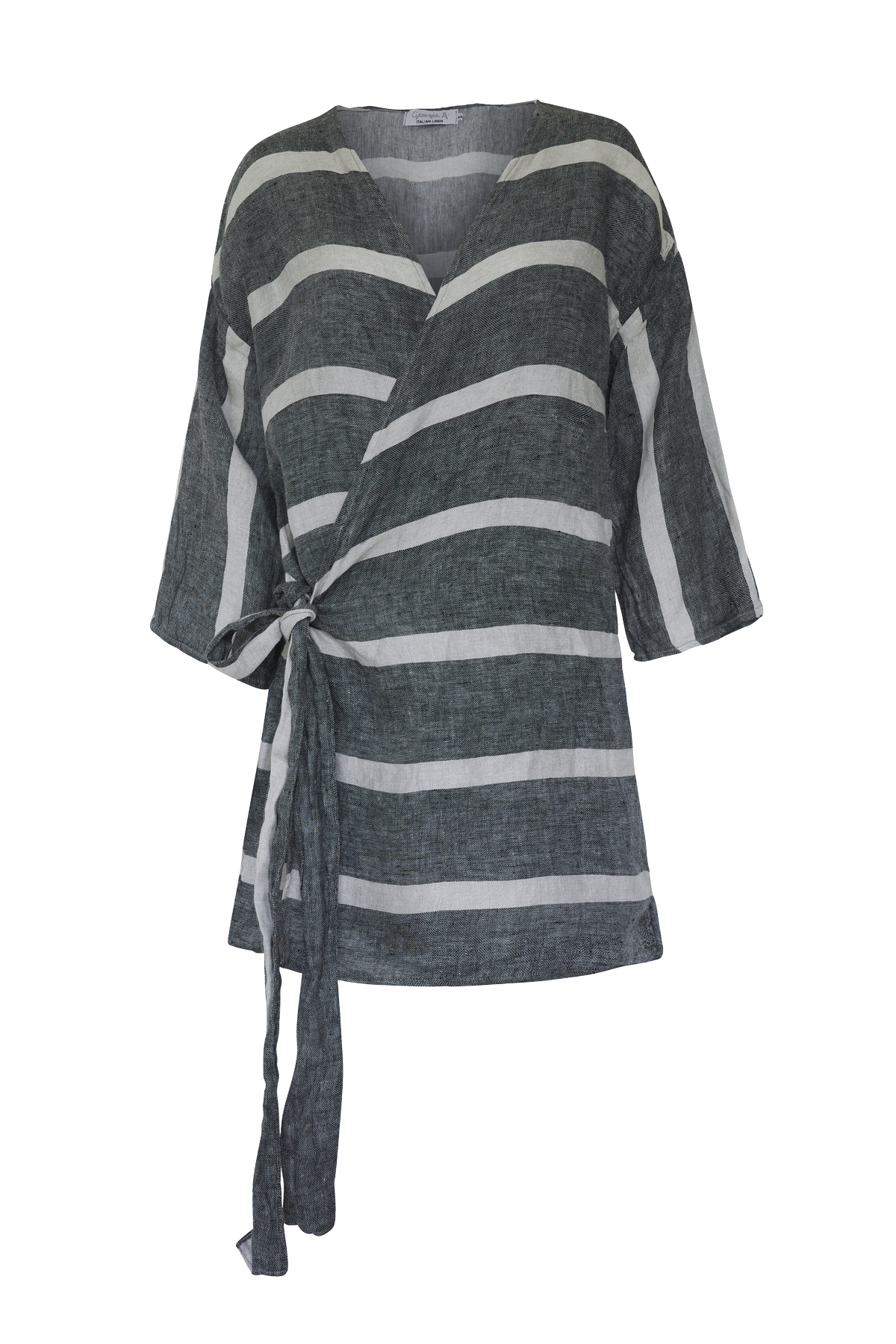 The Kimono Mini Refined - Charcoal / Naturale Stripe