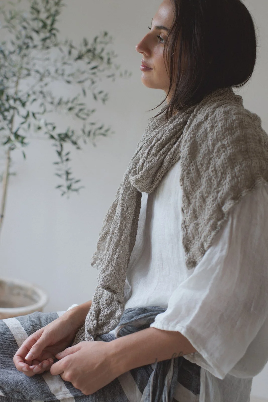 Scarf - Netta Naturale / Bianco  / Nero