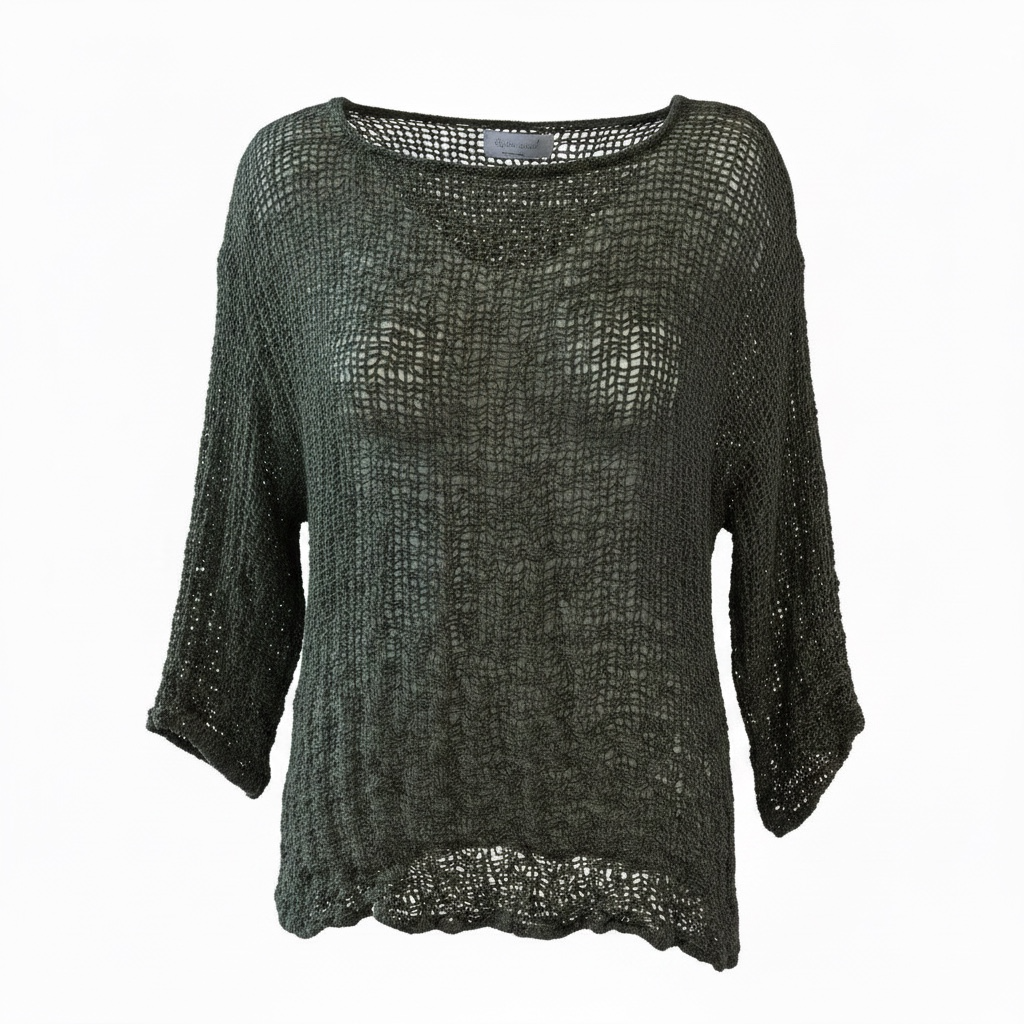 Positano Top with Sleeve Netta Salvia Scuro