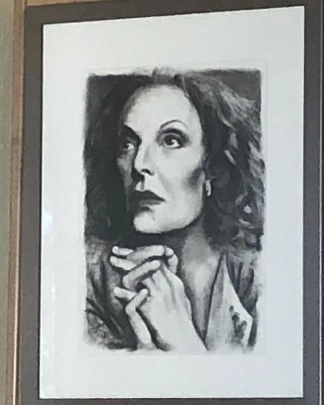 Diane Von Furstenberg made for an intriguing subject.  Drawn with charcoal in 2013.  Currently hanging in a private collection. What I loved most about this piece was how worn out her hands looked.  She had used them to create fashion,  designs, and 