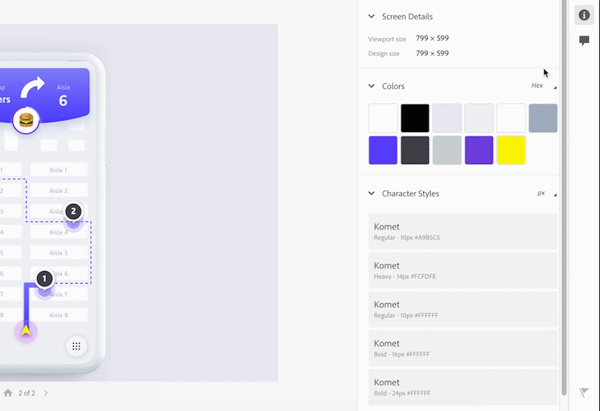 Pin comments anywhere on the screen.